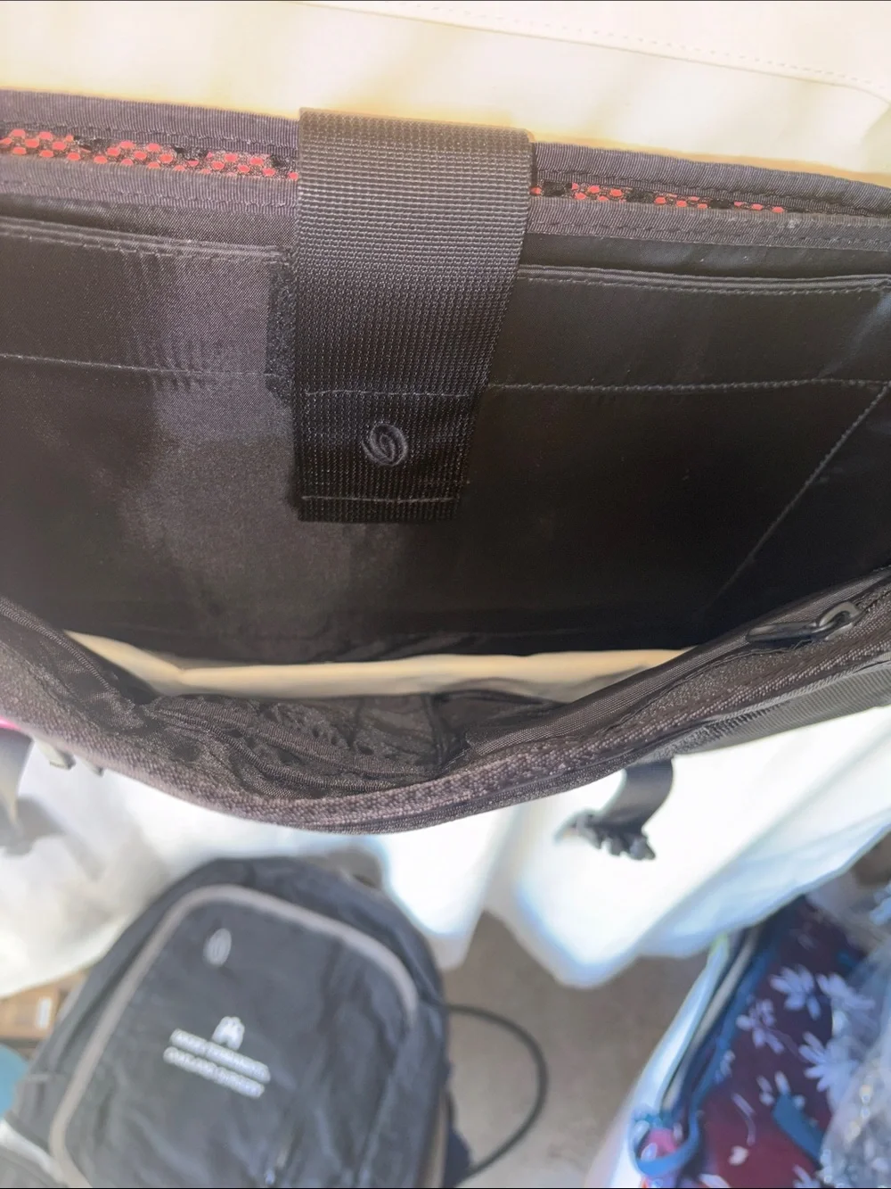 Timbuk2 Pink & Black Messenger Bag with Adjustable Strap